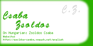 csaba zsoldos business card